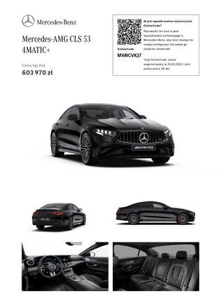 Mercedes-Benz CLS cena 495000 przebieg: 46168, rok produkcji 2022 z Toruń małe 326